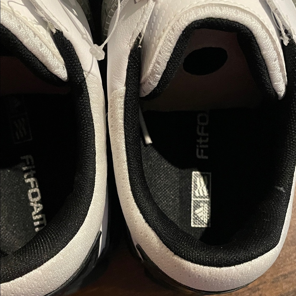 adidas Men’s White and Black Athletic Golf Shoes powerbrand NWT - Picture 5 of 9